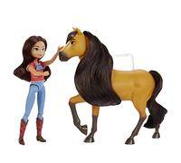 Mattel Spirit l'indomptable Coffret Lucky et Spirit avec poupée articulée Lucky 18 cm et Figurine Cheval Spirit, friandises et Brosse, Jouet pour Enfant, HFB89 Multicolore