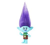 Mattel Trolls 3, Figurine Branche Aux Cheveux Éclatants Avec Tenue Amovible, 5 Articulations, À Collectionner, Jouet Enfant, A Partir De 3 Ans, HNF08