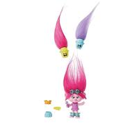Mattel Trolls 3, Figurine Poppy Hair Pops à Fonction Avec Vêtements Amovibles, 2 Hair Pops Et Accessoires Surprises Inclus, Jouet Enfant, A Partir De 3 Ans, HNF10