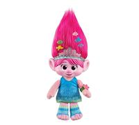 Mattel Trolls 3, Peluche Poppy Surprise avec 2 Hair Pops et 3 Accessoires, Avec Lumières Et Sons, Hauteur 35,5 Cm, Jouet Enfant, A Partir De 3 Ans, HTM14