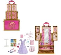 Mattel Poupée Glinda Glamorous Closet – 2 tenues, surprises, 13 accessoires – Inspiré du film Wicked