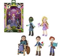 Mattel Universal Pictures' Wicked Students of Shiz Multipack, 5 petites poupées avec un look signature et 9 accessoires de narration, inspirés du film