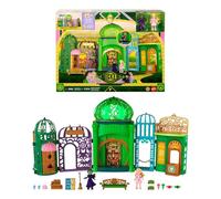 Mattel Universal Wicked: Partie 2 Coffret Cité d’Émeraude avec Petites poupées Glinda et Elphaba, 5 espaces de Jeu et 15 Accessoires inspirés du Film, JFM22