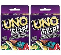 Mattel Uno Lot de 2 jeux de cartes Flip