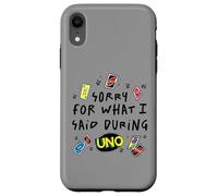 Mattel - UNO - Sorry for What I Said During The Game Coque pour iPhone XR