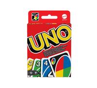 Mattel UNO W2087 : Jeu de cartes familial, 2-10 joueurs, 7-99 ans, 112 cartes, papier, dimensions 93x20x146mm, boîte plastique, multi-langues, CE