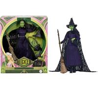 Mattel Wicked Poupée Elphaba et accessoires de mode, tenue inspirée du film avec cheveux tressés et multiples poses, HXY38, Glinda