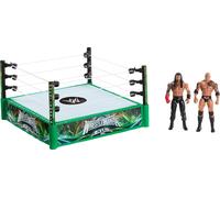 Mattel WWE Bloodline Rules Playset mit Ring und 2 6-Zoll-Actionfiguren THE ROCK & ROMAN REIGNS