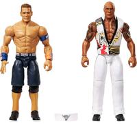 Mattel WWE Championship Showdown Lot de 2 figurines d'action avec accessoire, série #23 The Rock & John Cena à collectionner, 15,2 cm