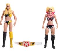 Mattel WWE Charlotte Flair vs Alexa Bliss Championship Showdown Lot de 2 figurines avec championnat féminin RAW, 15,2 cm