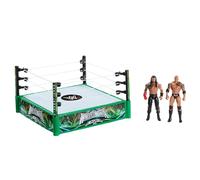 Mattel WWE Coffret Bloodline Rules avec Ring et 2 Figurines articulées The Rock et Roman Reigns de 15 cm à Collectionner, JDB55