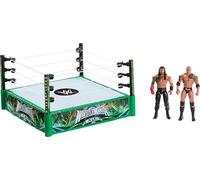 Mattel WWE Coffret Bloodline Rules avec Ring et 2 Figurines articulées The Rock et Roman Reigns de 15 cm à Collectionner, JDB55