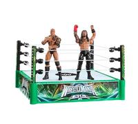Mattel WWE Coffret Bloodline Rules avec Ring et 2 Figurines articulées The Rock et Roman Reigns de 15 cm à Collectionner, JNB02