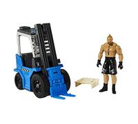 Mattel WWE Coffret Figurine articulée Brock Lesnar (15 cm) et Wrekkin Porté Chariot élévateur Véhicule avec fonction élévation et éléments amovibles, Jouet Enfant, Dès 6 ans, HLM00