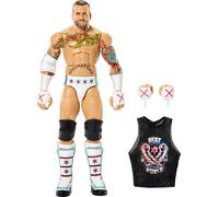 WWE Figurine articulée Élite CM Punk 15 cm – 25 points d'articulation, mains interchangeables, JHT46