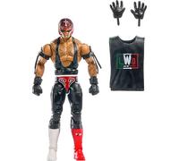 Mattel WWE Elite Rey Mysterio – Figurine 15,2 cm, mains interchangeables, anneau, 25 articulations