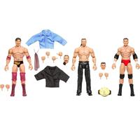 Mattel WWE Elite Evolution Lot de 3 figurines d'action et accessoires, objets de collection de 15,2 cm avec pièces interchangeables, comprend Triple H, Randy Orton et Batista