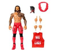 Mattel WWE Élite Jimmy Uso Figurine articulée de 15 cm à collectionner avec points d´articulation, apparence réaliste et mains interchangeables, HTX30