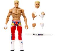 Mattel WWE Figurine articulée Élite Grands Champions Cody Rhodes 'The American Nightmare' de 15 cm, avec Mains interchangeables et Tenue de Combat, JHV11