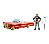 Mattel WWE Lucha Low Rider Véhicule avec Fonctions de Lancement et hydrauliques, et Figurine articulée Grands Champions Rey Mysterio, HYT25