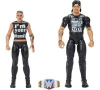 Mattel WWE Main Event Championship Showdown Lot de 2 figurines d'action et accessoires, série #20 « Dirty » Dominik Mysterio vs Rhea Ripley