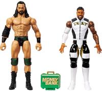 Mattel WWE Main Event Showdown Lot de 2 figurines avec accessoire, série #23 Jey USO vs Drew McIntyre à collectionner, 15,2 cm