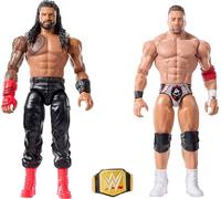 Mattel – Figurines WWE Main Event Showdown – Roman Reigns vs LA Knight – Lot de 2 – 15,2 cm