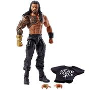 Mattel WWE Roman Reigns Top Picks Elite Collection Figurine d'action avec chemise d'entrée mobile de 15,2 cm Cadeau pour les fans de la WWE à partir de 8 ans Motif vague 1