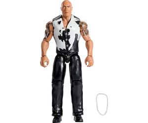 Mattel WWE The Rock Figurine d'action Main Event Series #156, Superstar de collection de 15,2 cm avec 14 points d'articulation et look réaliste