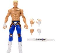 Mattel WWE Top Picks Elite Ensemble de figurines et accessoires « The American Nightmare » Cody Rhodes 15,2 cm à collectionner avec mains interchangeables, anneau et 25 points d'articulation