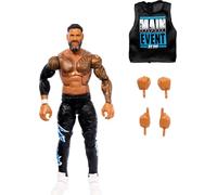 Mattel WWE Top-Picks Figurine d'action Elite et kit d'accessoires, Jey USO 15,2 cm, Objet de Collection avec Mains interchangeables, équipement annulaire et 25 Points d'articulation