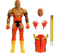 Mattel WWE Ultimate Edition Figurine et Accessoires, 15,2 cm Rey Mysterio à Collectionner avec têtes et Mains interchangeables, 30 Points d'articulation