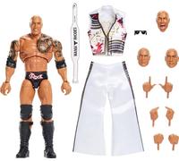 Mattel WWE Figurine articulée The Rock Final Boss Édition Ultimate de 15 cm à Collectionner avec 30 Points d’Articulation et Accessoires, Dont têtes et Mains interchangeables, JKD32