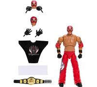 Mattel WWE Ultimate Rey Mysterio Figurine articulée à collectionner avec accessoires interchangeables, têtes supplémentaires et mains interchangeables HVV70