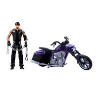 Mattel WWE Wrekkin Boneyard Slamcycle Moto Avec Figurine Articulée Undertaker 15 Cm, Fonction Lancement, 8 Pièces Amovibles, Roues Fonctionnelles, Jouet Enfant, Dès 3 Ans, HTR84