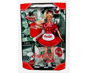 Mattel Year 1998 Barbie Collector Edition: Coca-Cola Barbie as a Waitress.