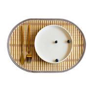 Mattes de lieux tissés Boho, Tapis de Cuisine Boho | Plaques de Table ovales pour Le dîner de Bureau, m Améliorez Votre de Table avec Ces Tapis