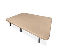 Mattfy - Base tapissée 3D Super renforcée, Grande stabilité, avec Barres de Renfort et 6 Pieds métalliques filetés de 27 cm, 105 x 190, Beige