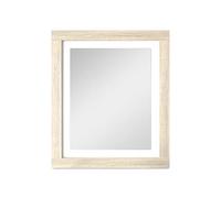 Mattfy - Miroir Mural, modèle Victoria, Pratique et Fonctionnel, Finition Blanche et Cambria, avec quincaillerie, Dimensions : 75 cm (Hauteur) x 90 cm (Largeur) x 3,5 cm (Profondeur)