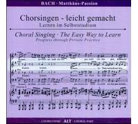 Matthäus-Passion, Bwv 244, Chorstimme Alt, 2 Audio-Cds