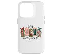 Matthew 5:14 Patchwork Noël Bible Verse Vacances Coque pour iPhone 14 Pro