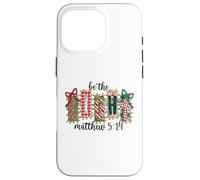 Matthew 5:14 Patchwork Noël Bible Verse Vacances Coque pour iPhone 16 Pro