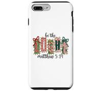 Matthew 5:14 Patchwork Noël Bible Verse Vacances Coque pour iPhone 7 Plus/8 Plus