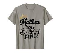 Matthew The Birthday King Chemise d'anniversaire pour homme, garçon, adolescent T-Shirt