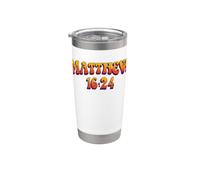 Matthieu 16:24. Citation chrétienne Gobelet isotherme en acier inoxydable double paroi