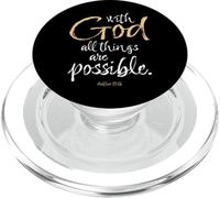 Matthieu 19:26 Verset de la Bible avec Dieu All Things are Possible PopSockets PopGrip pour MagSafe