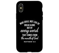 Matthieu 4:4 Chaque Parole de Dieu provient des Écritures et des versets de la Bible Coque pour iPhone X/XS