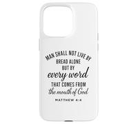 Matthieu 4:4 Chaque Parole de Dieu provient des Écritures et des versets de la Bible Coque pour iPhone 15 Pro Max