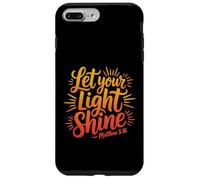 Matthieu 5:16 Let Your Light Shine Verse de la Bible Chrétien Coque pour iPhone 7 Plus/8 Plus