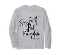 Matthieu 6 33, Citations chrétiennes, Femme, Verse de la Bible Manche Longue